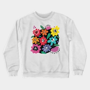 Flowerpower, a beautiful pattern of a colorful flower meadow that gives you the happy summer feeling Crewneck Sweatshirt